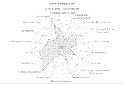 Abbildung 2: Beispielscreening aus einem Pilotunternehmen, 2024. Abbildung 2: Beispielscreening aus einem Pilotunternehmen, 2024.